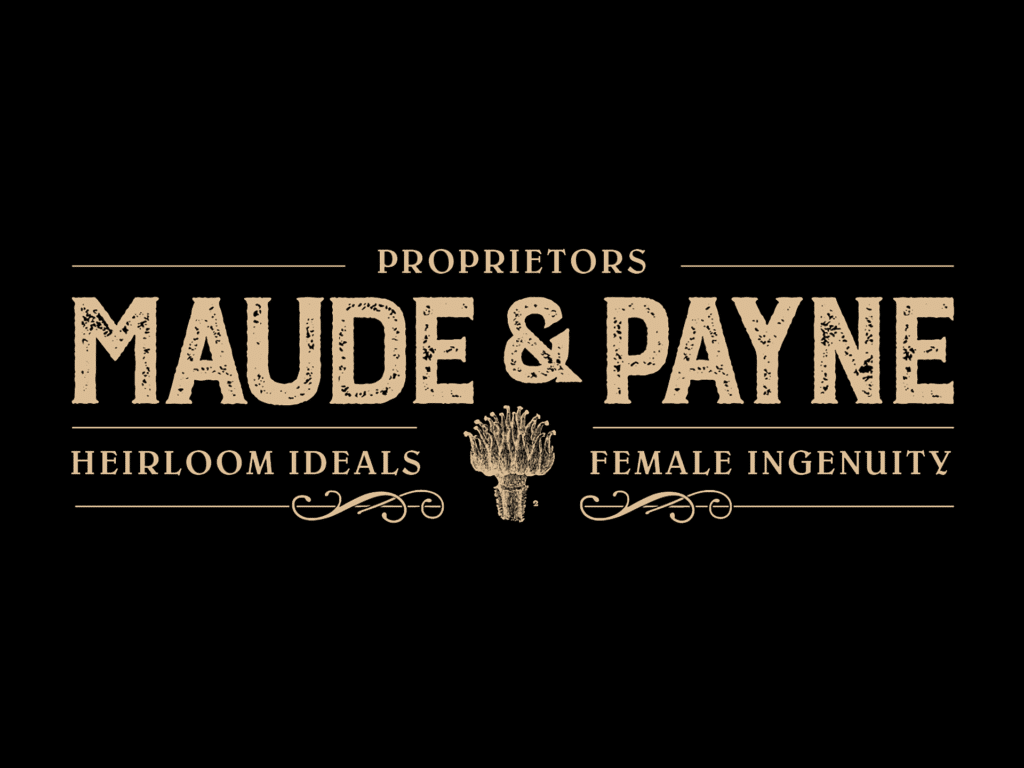 Maude-and-Payne branding strategy Gold-on-Black