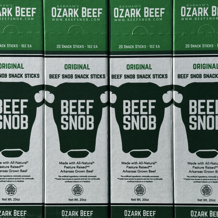 Barham's Ozark Beef - Snack Stick Box Design